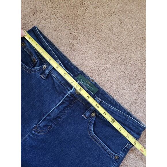 LRL Lauren Jeans Co Modern Straight Dark Blue Jeans Women's Size 4 - Picture 7 of 12